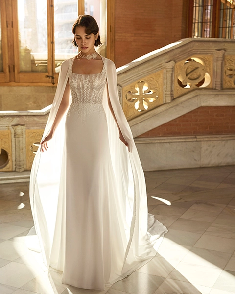 WEDDING DRESSES WITH CAPE